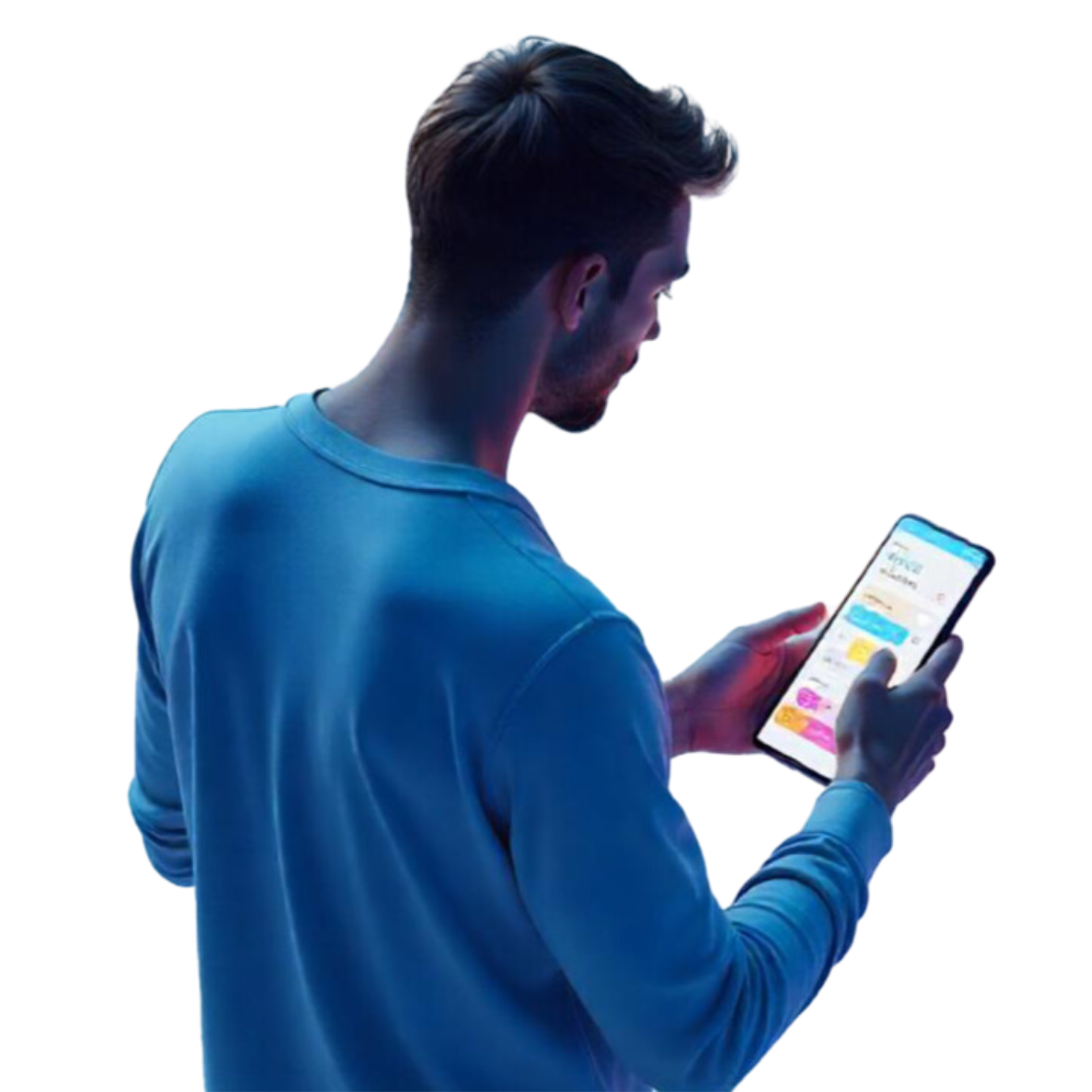 Men with phone